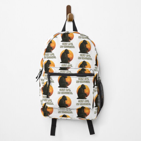 Item preview, NO THOUGHTS. ONLY APE. – Sunset Gorilla Meme Art | Minimalist Brainrot Design designed and sold by GooberCore.
