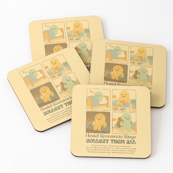 Item preview, Hostel roomates bingo - Funny Travel Design designed and sold by HolaNomad.