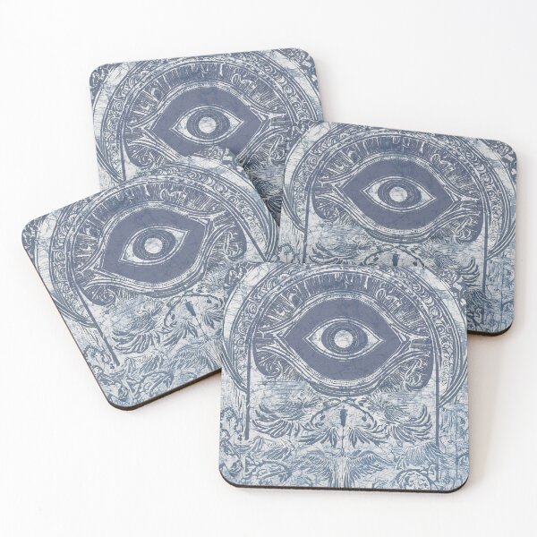 Item preview, Denim Blue Batik Eye Boho Pattern  designed and sold by AuroraXGreen.