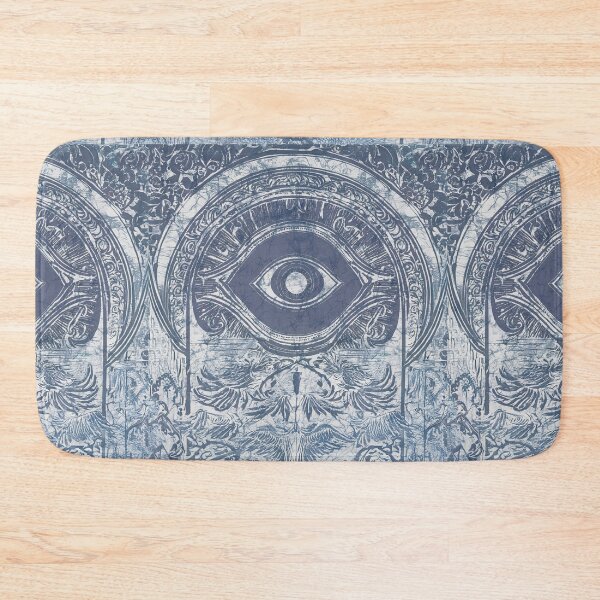 Item preview, Denim Blue Batik Eye Boho Pattern  designed and sold by AuroraXGreen.