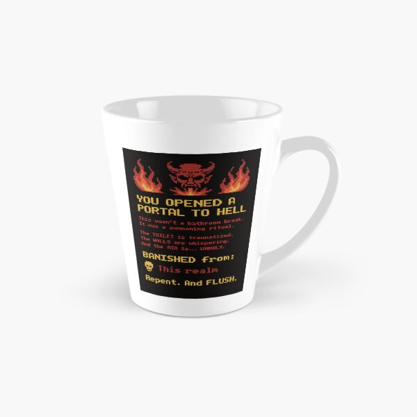 Item preview, Portal to Hell – Retro Pixel Bathroom Warning designed and sold by Boohoo Beach.