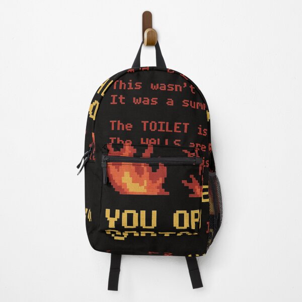 Item preview, Portal to Hell – Retro Pixel Bathroom Warning designed and sold by Boohoo Beach.