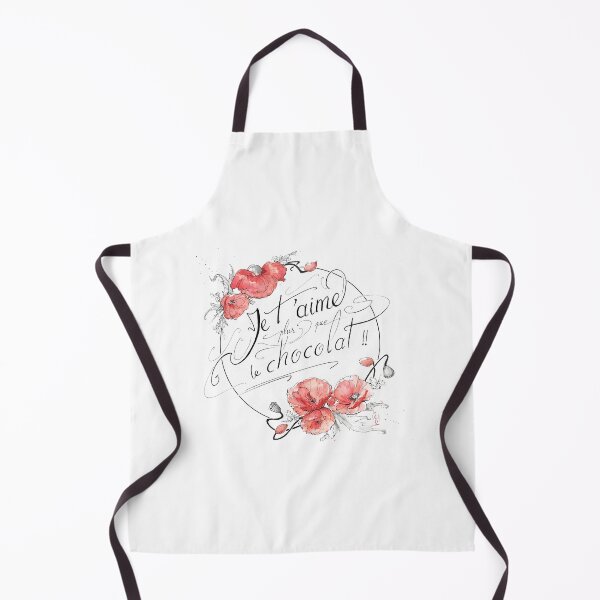 Item preview, I love you more than chocolate, lettering and poppies designed and sold by CleyVonSlay.