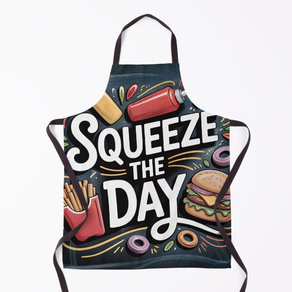 Item preview, Squeeze the Day – Funny Fast Food Chalkboard Art with Saucy Style designed and sold by ForeverPrintsOK.