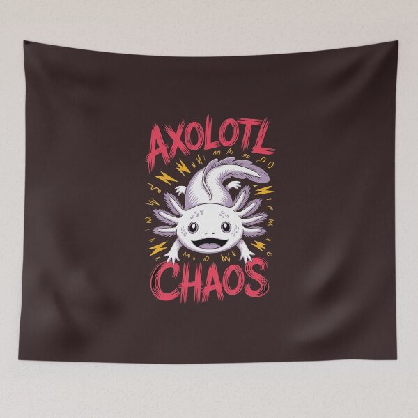 Item preview, Axolotl Chaos - Cute Aquatic Creature - Unique Animal Design - Funny Art designed and sold by Moad Fahim.