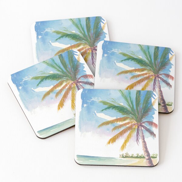 Item preview, Provo Bahamas Beach with Swaying Palm Trees designed and sold by artshop77.