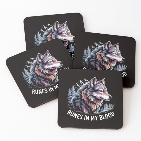 Item preview, Runes in My Blood Ancient Spirit Wolf Runic Art designed and sold by Slavicsoul.