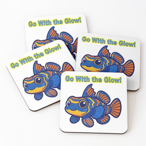 Item preview, Go With the Glow – Cute Mandarinfish Pun Design designed and sold by Gulfshoreco.