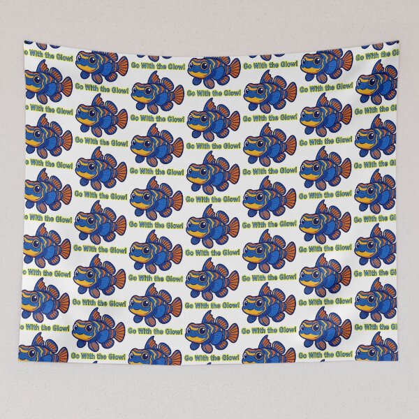 Item preview, Go With the Glow – Cute Mandarinfish Pun Design designed and sold by Gulfshoreco.