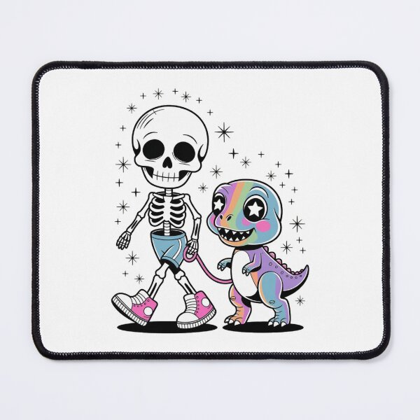 Item preview, Skeleton Walking Dinosaur - Alien Companion - Unique Friendship - Cute & Quirky Design designed and sold by Neon Bones Studio.
