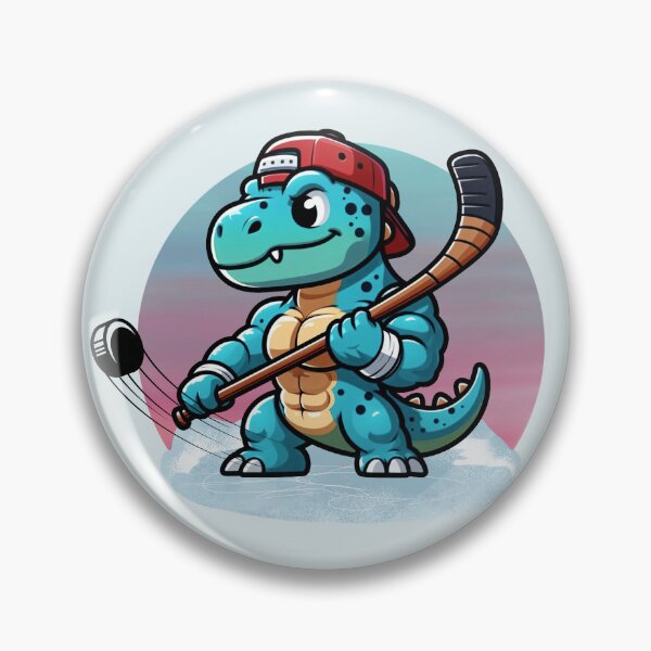 Item preview, Ice Hockey Dinosaur designed and sold by ProteinBuddies.