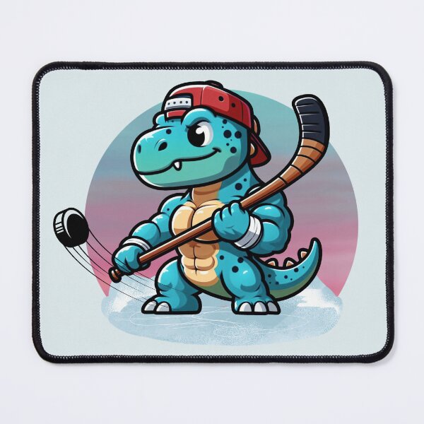 Item preview, Ice Hockey Dinosaur designed and sold by ProteinBuddies.