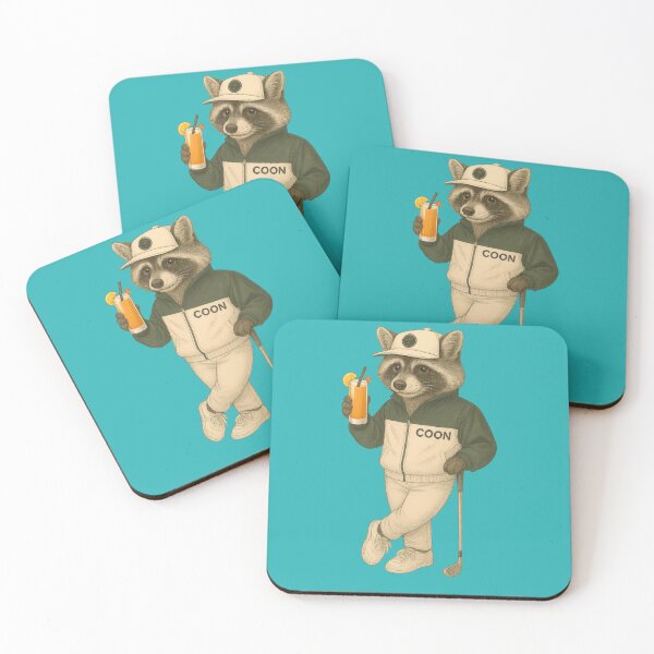 Item preview, Funny Golfing Animals - Coon designed and sold by VISIONARTIST.