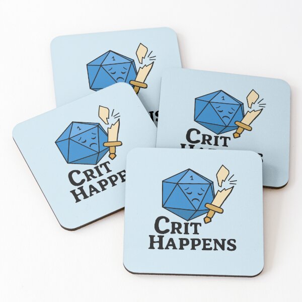 Item preview, Crit Happens - funny DnD sticker designed and sold by paintyfiction.