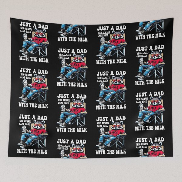 Item preview, Just A Dad Who Always Came Back With The Milk Raccoon  designed and sold by WoodburyLake.