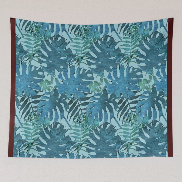 Item preview,  Tropical pattern zebra blue designed and sold by Alessandro Remo Mazzoni Remotextiles.