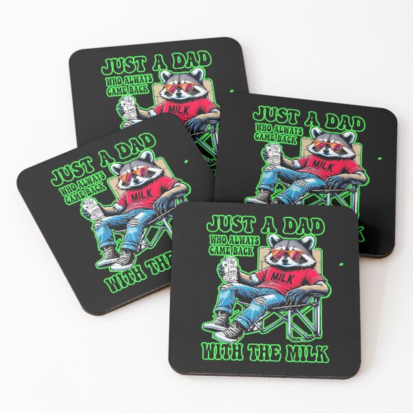 Item preview, Just A Dad Who Always Came Back With The Milk Raccoon  designed and sold by WoodburyLake.