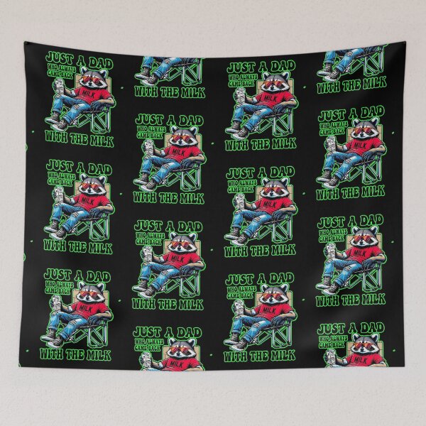 Item preview, Just A Dad Who Always Came Back With The Milk Raccoon  designed and sold by WoodburyLake.