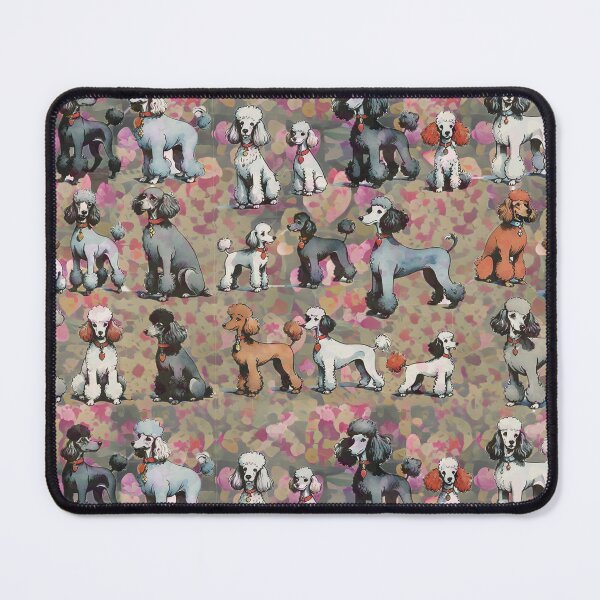 Item preview, Poodles On Abstract Heart Leopard Print designed and sold by CarrollGene.