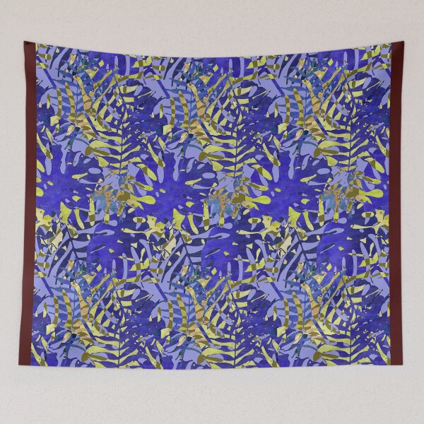 Item preview, Tropical pattern zebra blue designed and sold by Alessandro Remo Mazzoni Remotextiles.