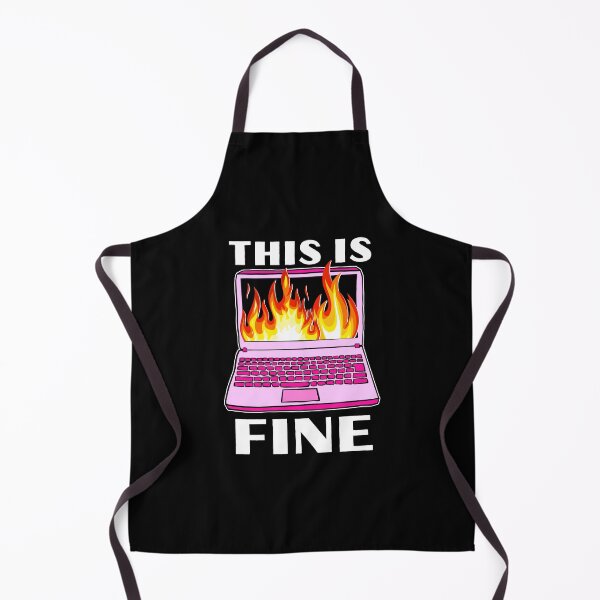 Item preview, this is fine computer on fire office corporate work humor  designed and sold by mariahmoniquedesign.