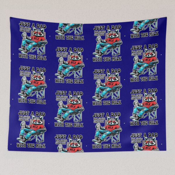 Item preview, Just A Dad Who Always Came Back With The Milk Raccoon  designed and sold by WoodburyLake.