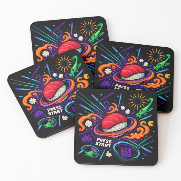 Artikelvorschau, Cosmic Sushi Press Start Adventure entworfen und verkauft von MysticArtisan.