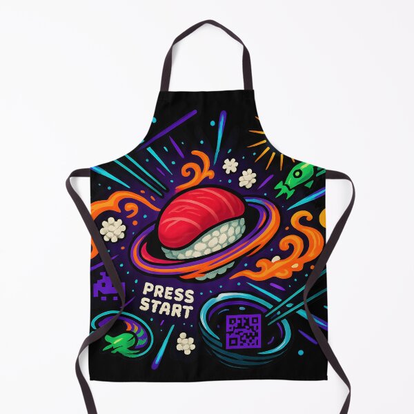 Artikelvorschau, Cosmic Sushi Press Start Adventure entworfen und verkauft von MysticArtisan.