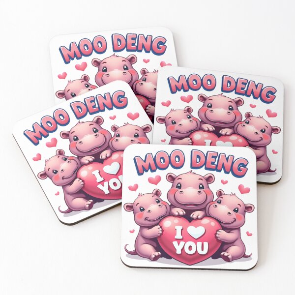 Item preview, Moo Deng - Cute Baby Hippos - I Love You - Kids Love  designed and sold by Moad Fahim.