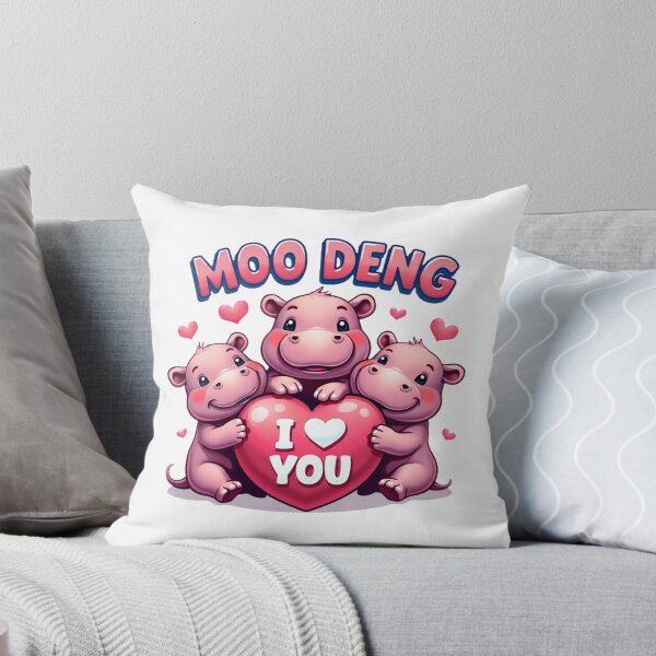 Item preview, Moo Deng - Cute Baby Hippos - I Love You - Kids Love  designed and sold by Neon Bones Studio.