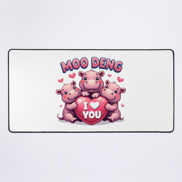 Item preview, Moo Deng - Cute Baby Hippos - I Love You - Kids Love designed and sold by Moad Fahim.