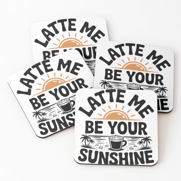 Item preview, Latte Me Be Your Sunshine – Whimsical Beach Coffee Design in Black & White designed and sold by ARTReMi.