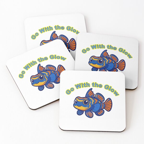 Item preview, Copy of Go With the Glow – Cute Mandarinfish Pun Design With Curved Text designed and sold by Gulfshoreco.