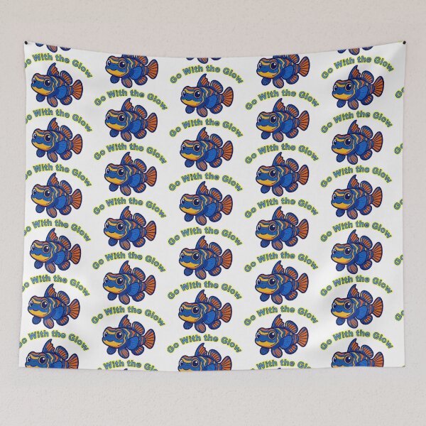 Item preview, Copy of Go With the Glow – Cute Mandarinfish Pun Design With Curved Text designed and sold by Gulfshoreco.