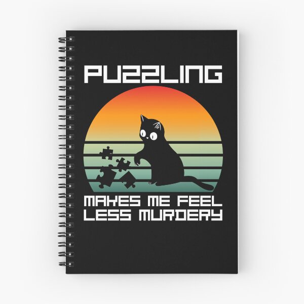 Item preview, Puzzling Makes Me Feel Less Murdery Puzzle Introvert Lover Funny Puzzle Cat designed and sold by macciodesigns.
