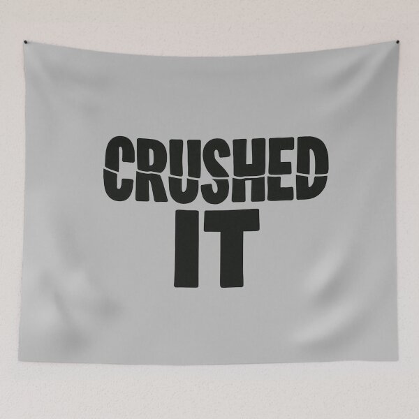 Item preview, Crushed It – Flattened Text Funny Design designed and sold by Kaat-Traktaat.