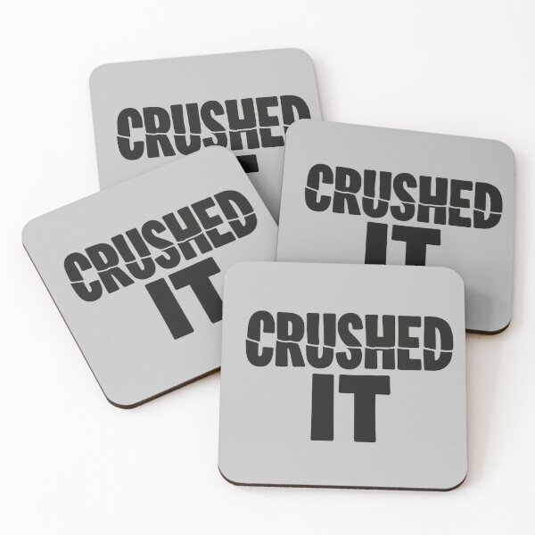 Item preview, Crushed It – Flattened Text Funny Design designed and sold by Kaat-Traktaat.