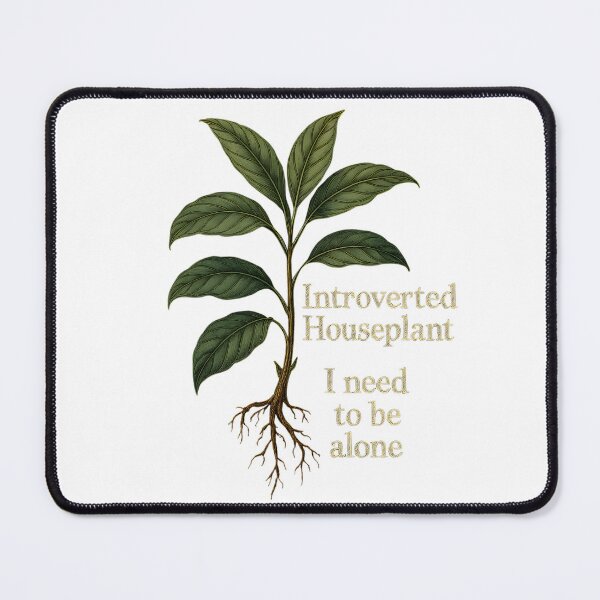 Item preview, Introverted Houseplant | Botanical Alone Time Affirmation Digital Art 2025 designed and sold by AnnDesignStudio.