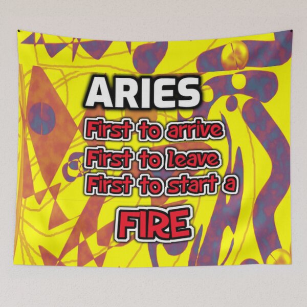 Item preview, Aries first to arrive funny quote designed and sold by SmashingDeals.
