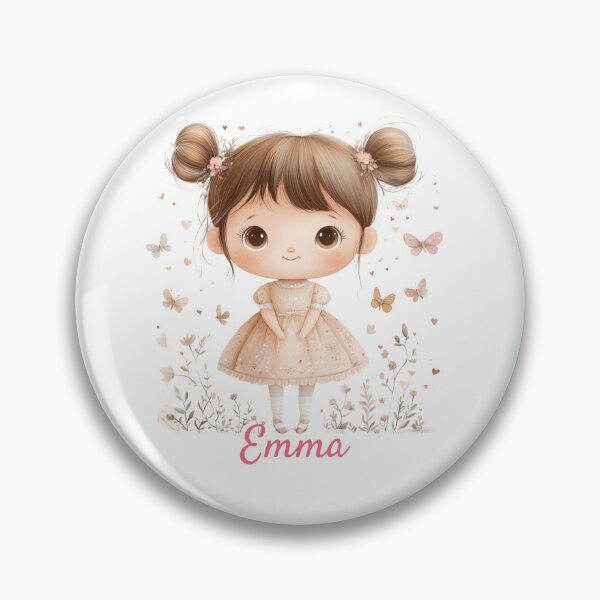 Item preview, Emma Baby Girl Name – Cute Doll Illustration in Pastel Style designed and sold by daila70.