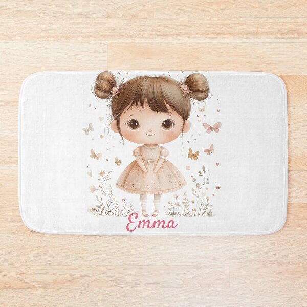 Item preview, Emma Baby Girl Name – Cute Doll Illustration in Pastel Style designed and sold by daila70.