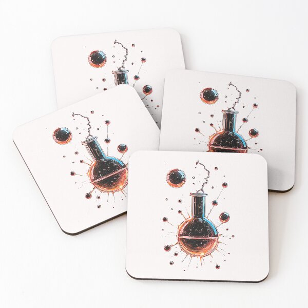 Item preview, Neon Chemistry Flask Explosion | Futuristic Science Lab Art designed and sold by Dark-Circuit-Haven.