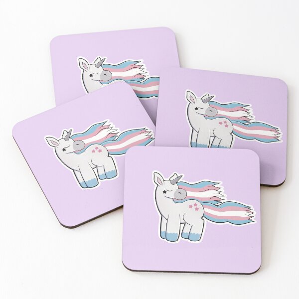 Item preview, LGBTQ Trans pride unicorn  designed and sold by PinklunaticArt.
