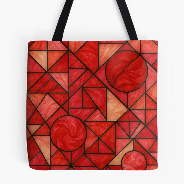 Item preview,  Geometric Stained Glass Effect on Handmade Ebru Art designed and sold by Pacika.