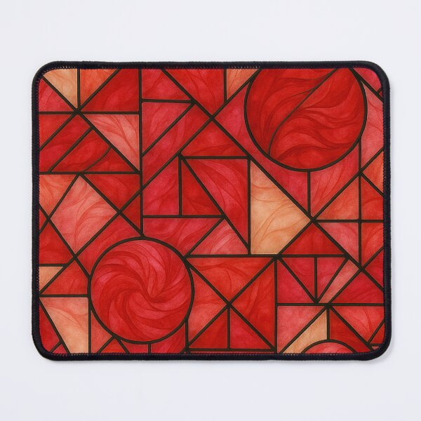 Item preview, Geometric Stained Glass Effect on Handmade Ebru Art designed and sold by Pacika.