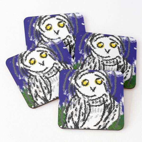 Item preview, Snowy Owl Abstract designed and sold by LaurenEhretArt.