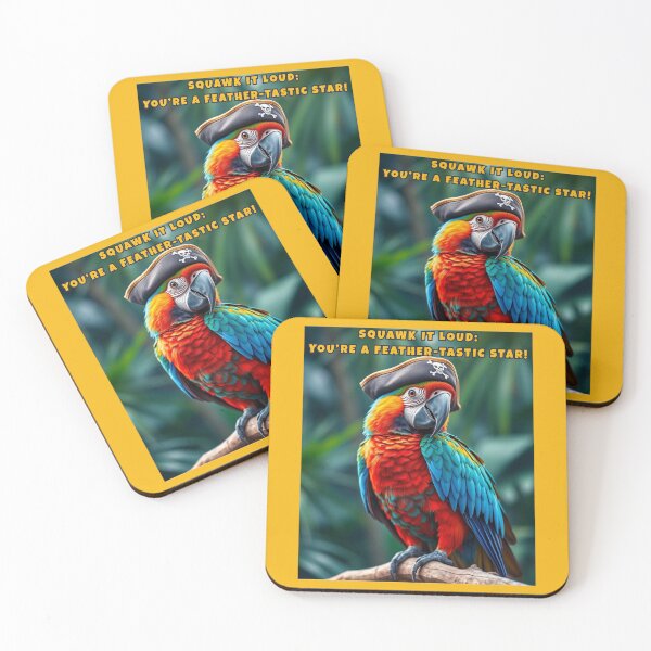 Item preview, Squawk It Loud – Funny Pirate Parrot Quote Art designed and sold by diaza.