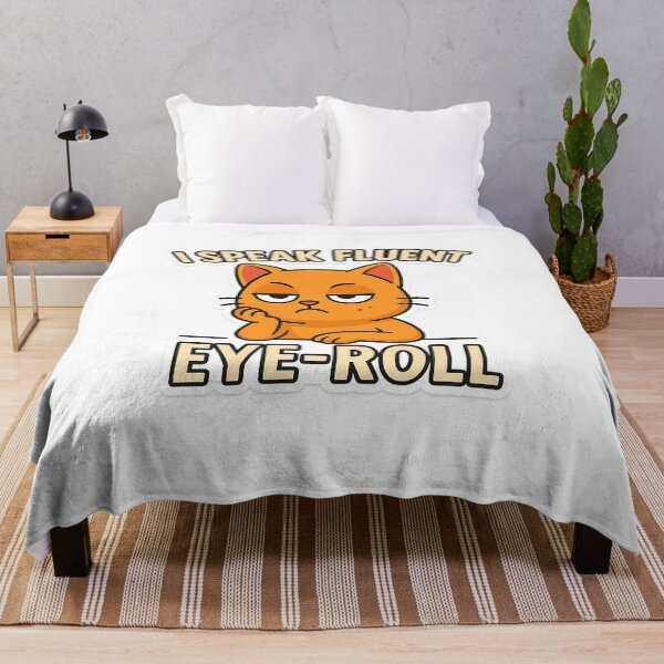 Item preview, I Speak Fluent Eye-Roll | Funny Sarcastic Cat Design designed and sold by ZygGDesign.