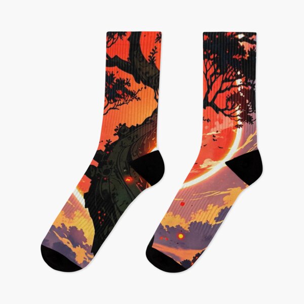 Item preview, Warrior at the Enchanted Tree Under a Fiery Eclipse designed and sold by SuperNerdStore.