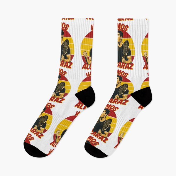 Artikelvorschau, Vamos Alcaraz – Retro-Tennisfeier-Design entworfen und verkauft von Ink on Thread.